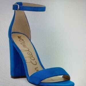 Sam Edelman Vibrant Blue Ankle Strap Heels